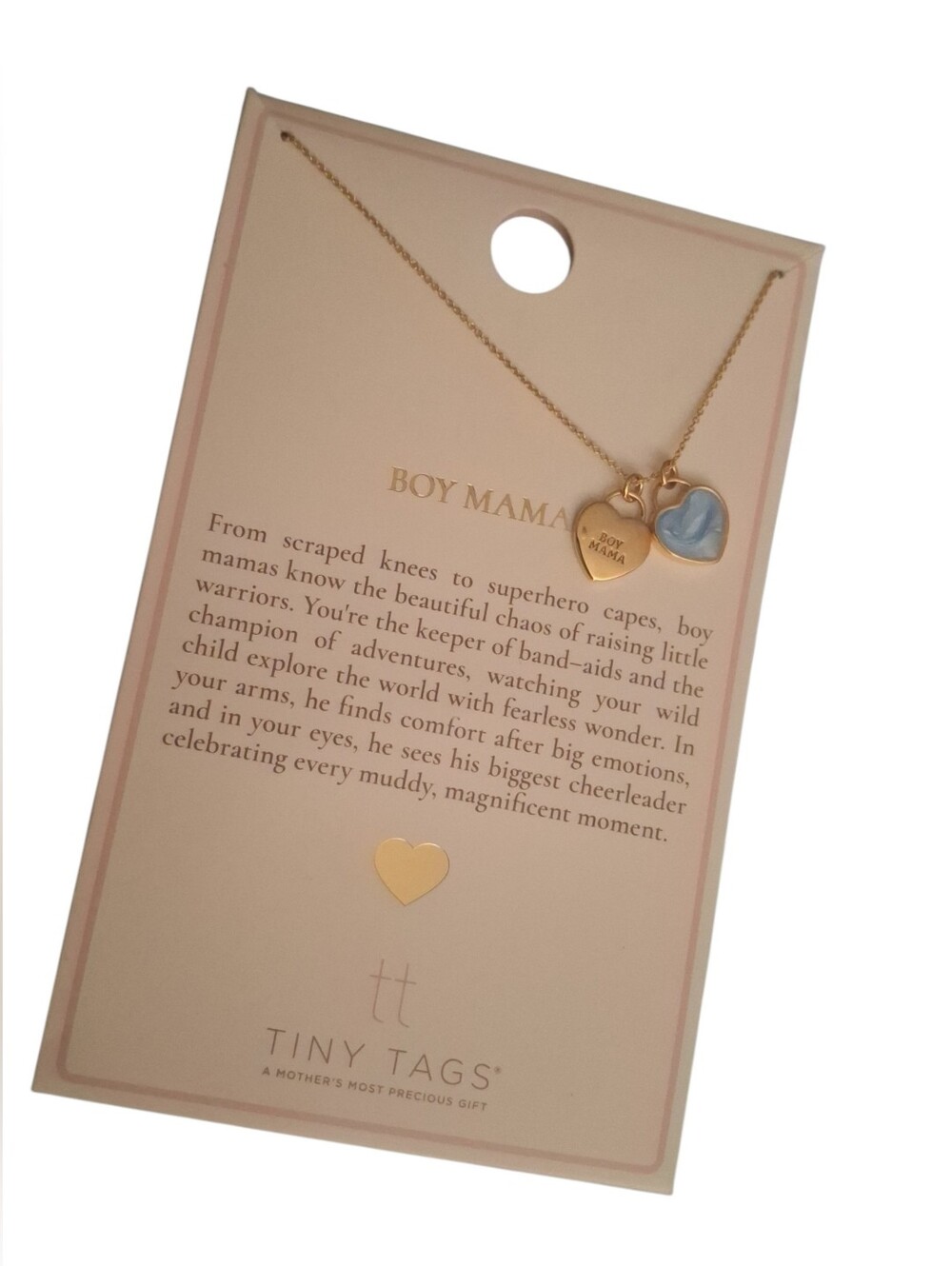 NWT Tiny Tags "A mother's Most Precious Gift" GOLD "BOY MAMA" NECKLACE🩵🌟